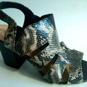 NEW ABELLA True Comfort Brown Multi Snake Sling back Sandal Shoes